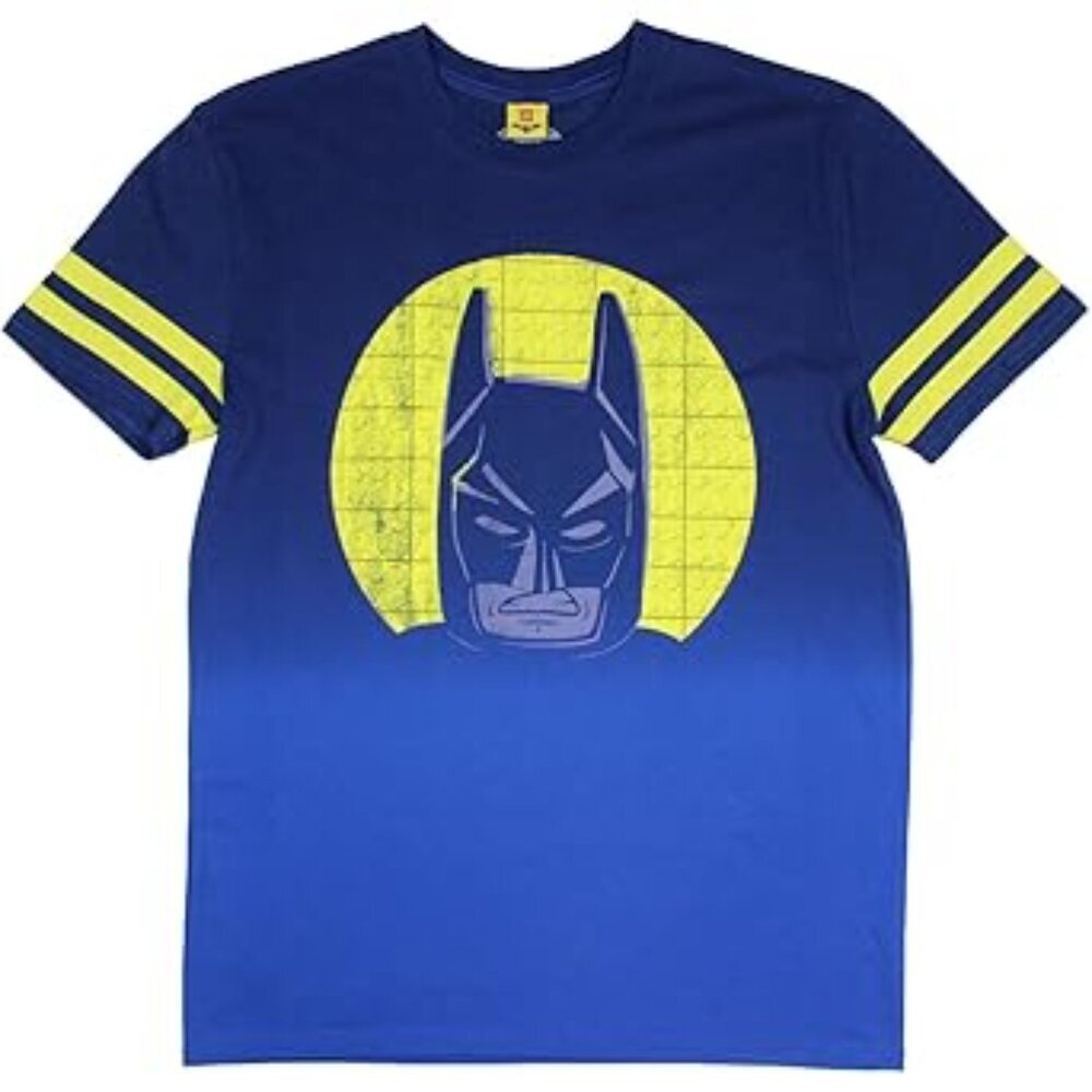 LEGO The Batman Movie Size 2XL Cotton Short Sleeve Blue T-Shirt